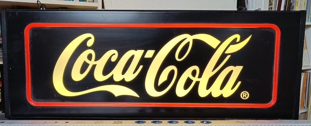 Prachtige Vintage Coca-Cola Lichtbak – Werkend!, Ophalen, Gebruikt, Lichtbak of (neon) lamp
