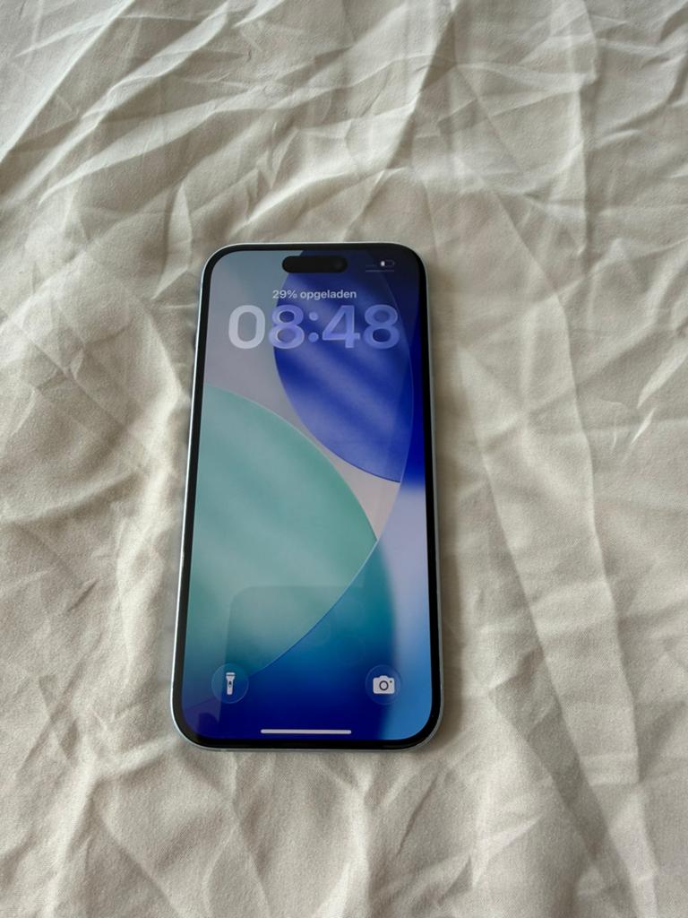 Iphone 15 128gb kleur wit werkt perfect, Télécoms, Téléphonie mobile | Apple iPhone, Enlèvement, Comme neuf, Blanc, IPhone 15