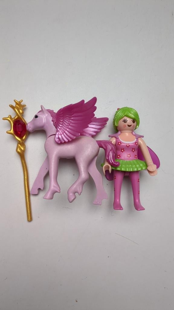 Playmobil elfje met eenhoorn en staf., Kinderen en Baby's, Speelgoed | Playmobil, Ophalen of Verzenden, Zo goed als nieuw, Complete set