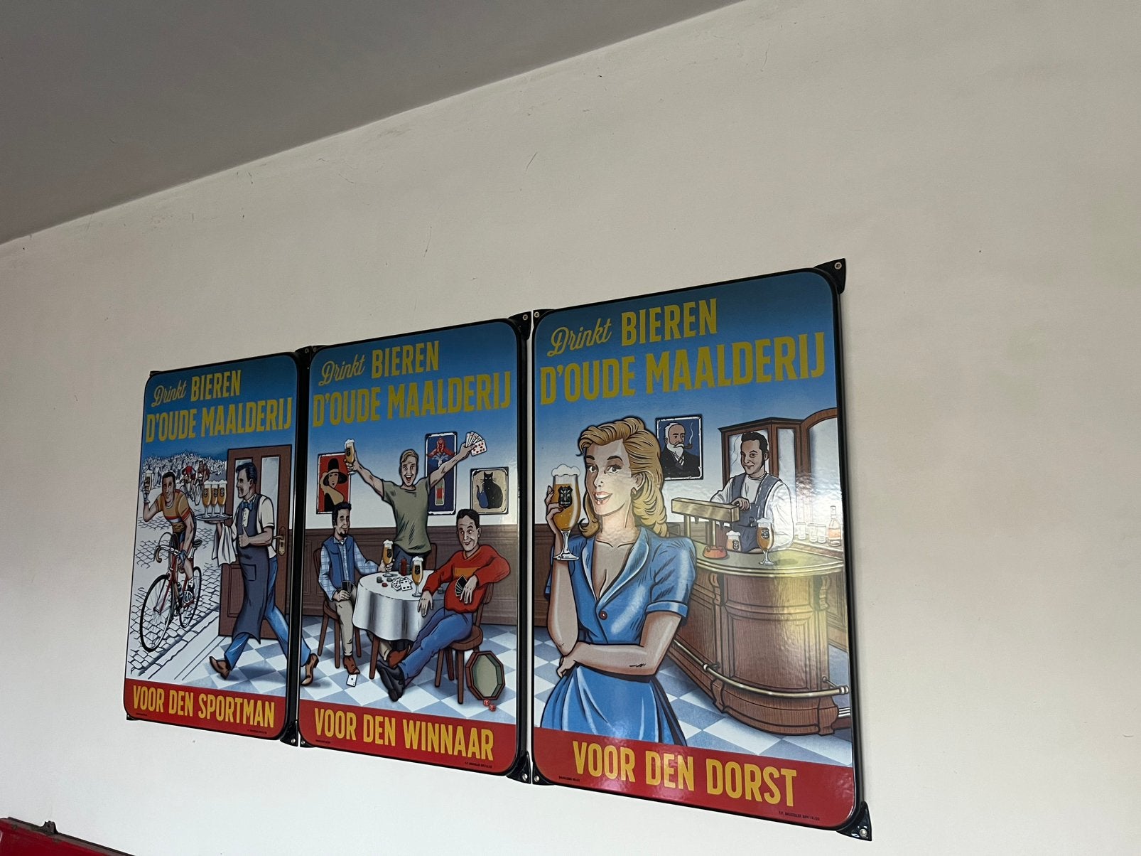 Emailleborden Bieren d’Oude Maalderij - Emelgem, Verzamelen, Ophalen, Nieuw