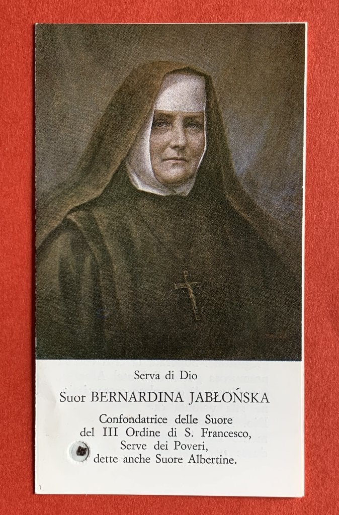 Relikwie Reliek Zuster Bernardina Jablonska Relique, Verzamelen, Religie, Ophalen of Verzenden, Gebruikt, Kaart of Prent, Christendom | Katholiek