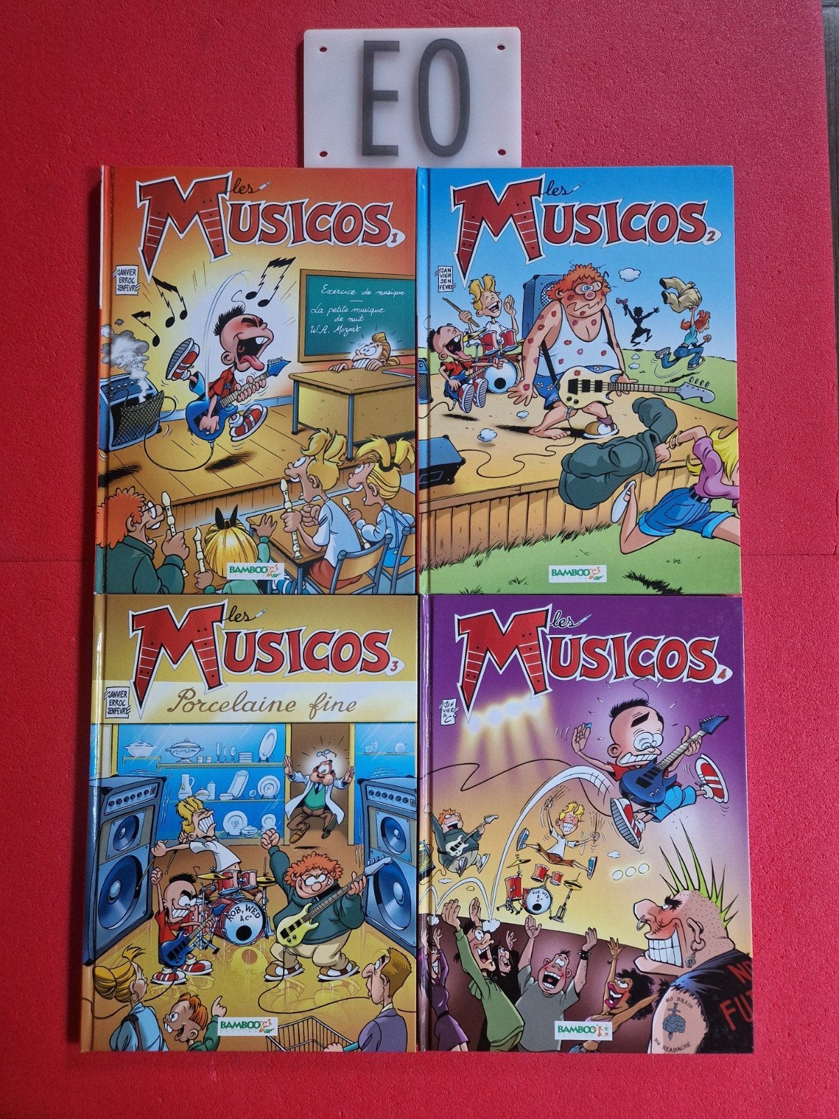 Lot de 4 bd les musicos 1 à 4,EO (série complète), Enlèvement ou Envoi