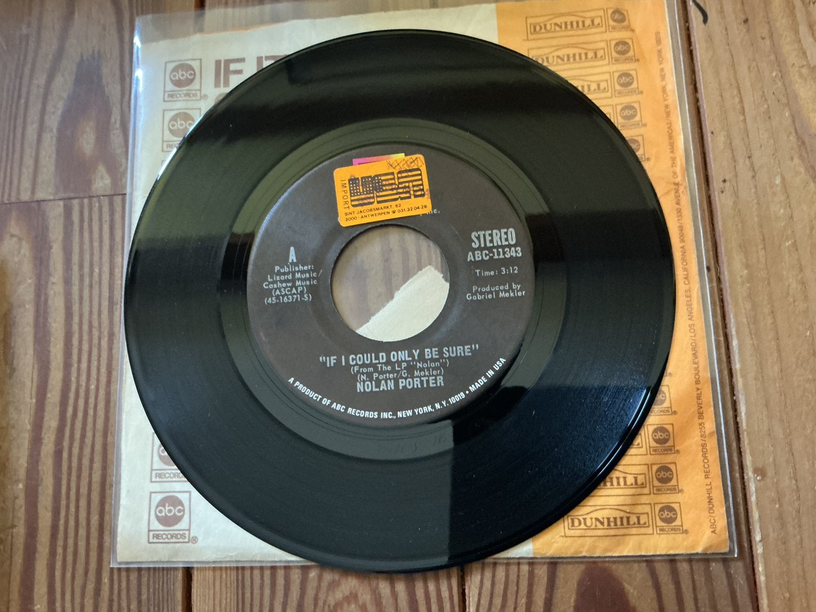 7” Nolan Porter - If I only can be sure, Cd's en Dvd's, Vinyl | R&B en Soul, Ophalen of Verzenden, Gebruikt