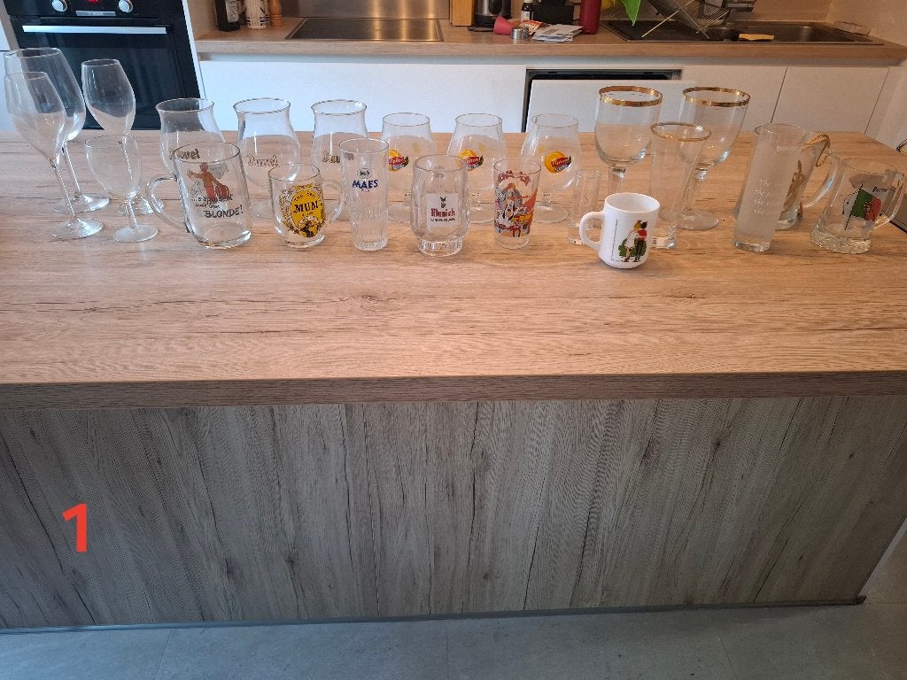 Lot divers verres, Enlèvement, Utilisé, Verre à bière