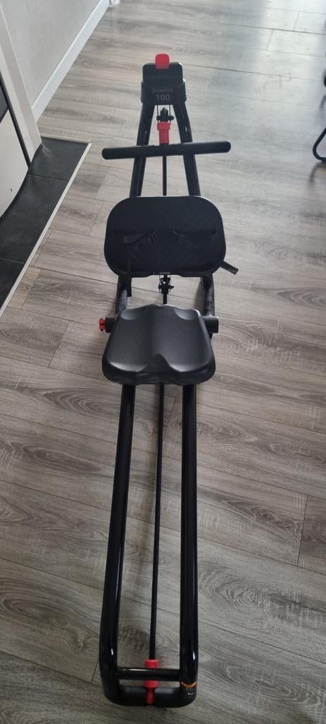 Compacte Domyos 100 Roeitrainer - Inklapbaar, Sport en Fitness, Fitnessapparatuur, Ophalen, Zo goed als nieuw, Benen, Roeitrainer