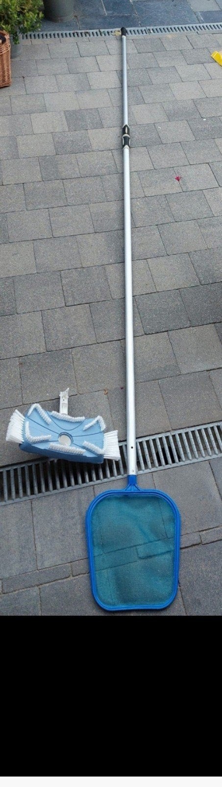 schepnet + zwembadborstel + verlengsteel, Ophalen of Verzenden