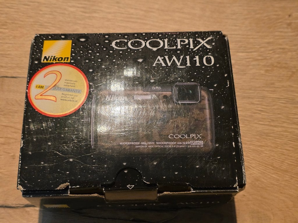Nikon Coolpix AW110 Outdoor Camera, TV, Hi-fi & Vidéo, Enlèvement ou Envoi, 4 à 7 fois, Comme neuf, Câble USB