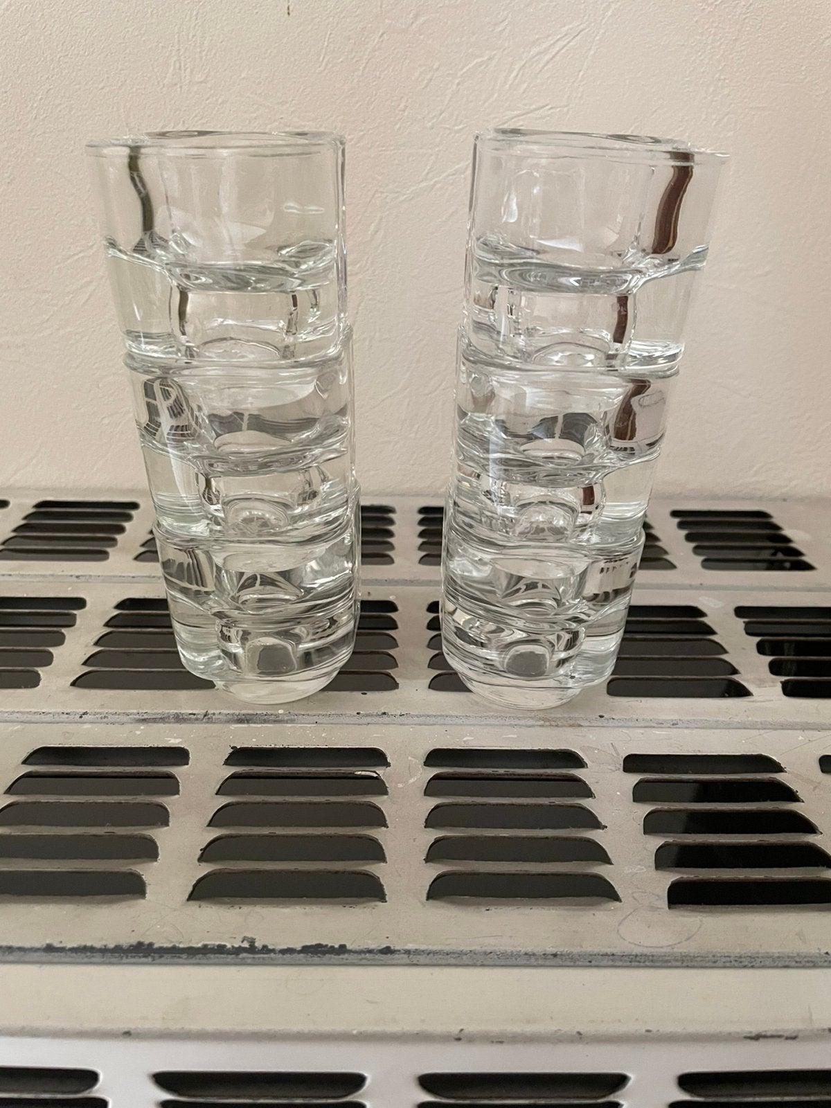 Vintage Joe Colombo eierdopjes/ kaarsenhouders, Ophalen, Nieuw, Glas, Vintage