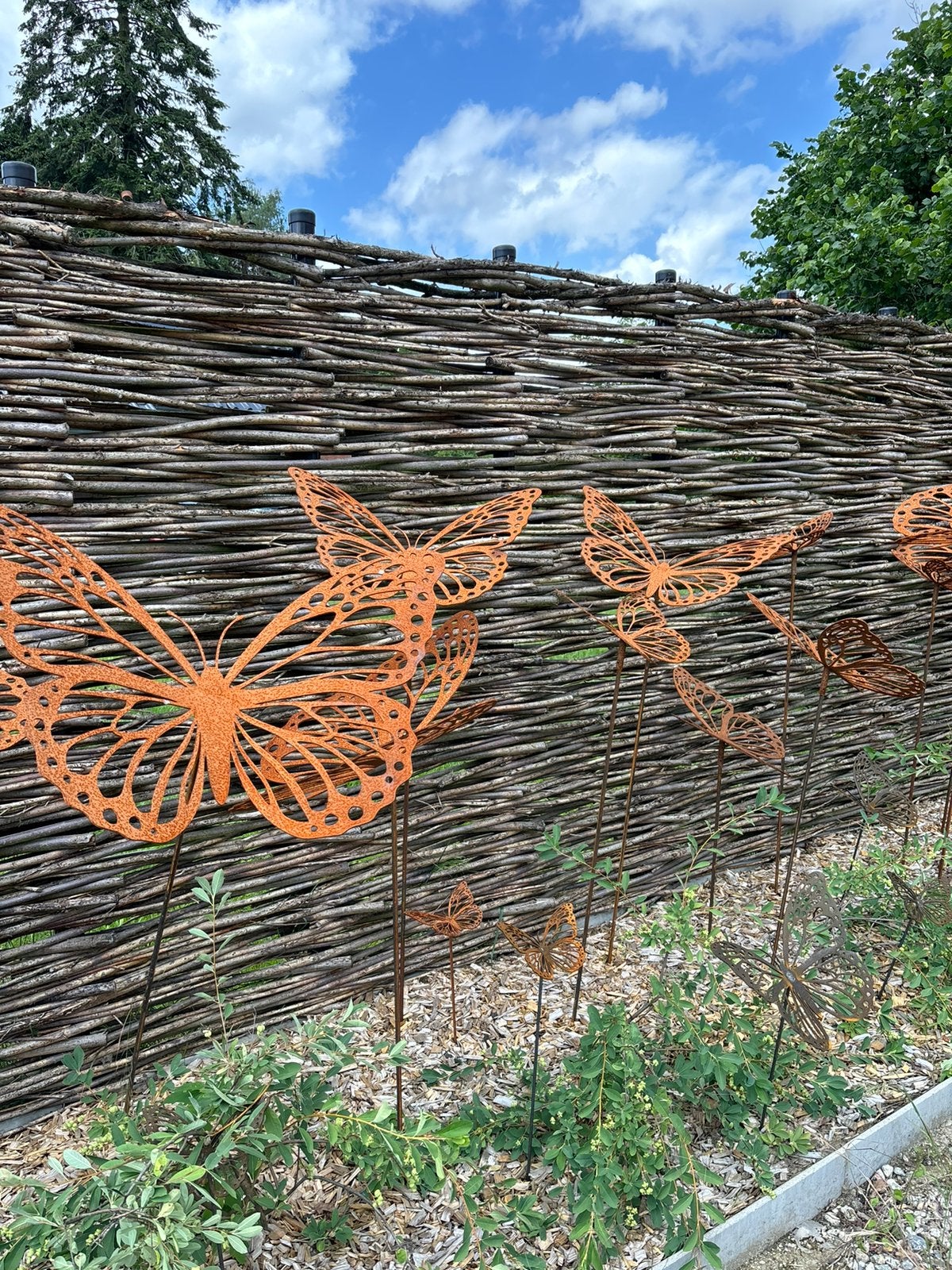 Cortenstalen vlinders. Tuindecoratie, Tuin en Terras, Tuinwanddecoratie, Ophalen, Nieuw