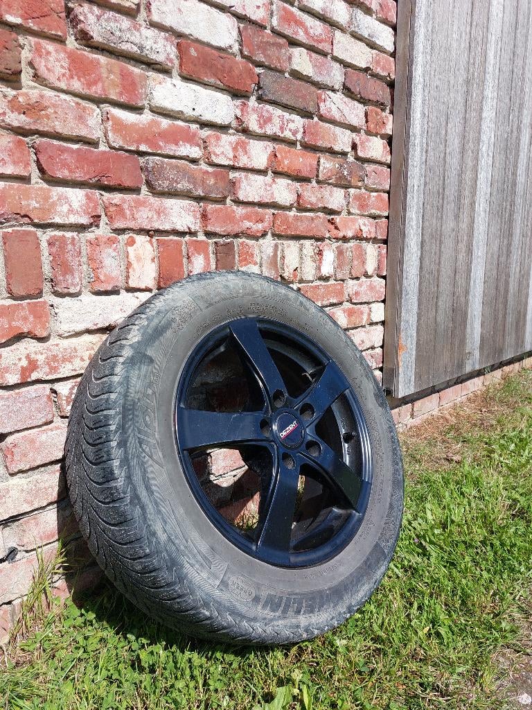 Velgen + banden 215/60/R16, Ophalen, 16 inch, Winterbanden, Band(en)