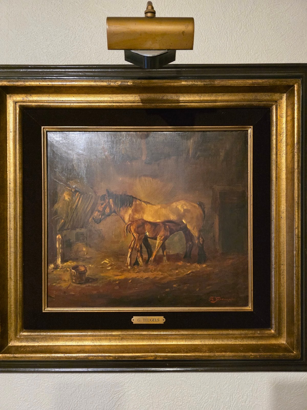 Schilderij van G Teugels, Enlèvement