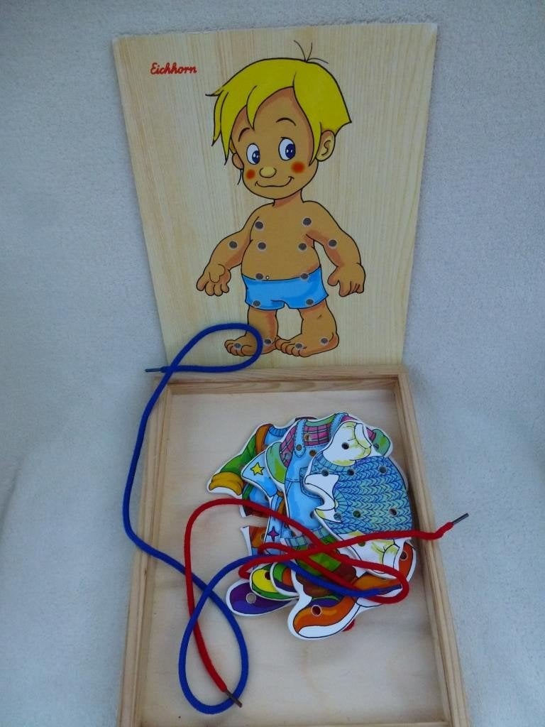 puzzle en bois Eichhorn, Enlèvement ou Envoi, 2 à 4 ans, Comme neuf, Moins de 10 pièces