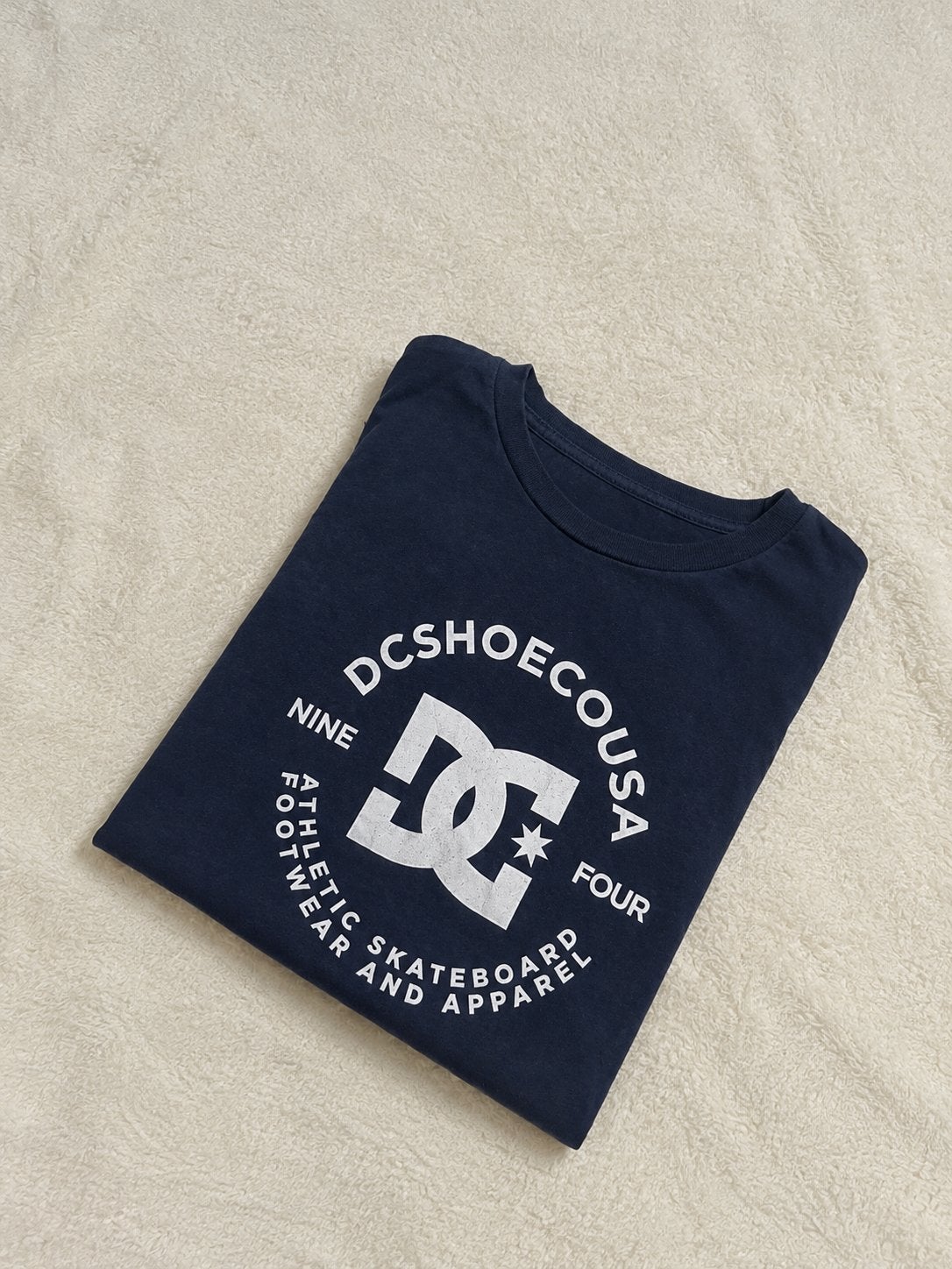 DC Navy Blue T-Shirt White Logo 14Y, Verzenden, Zo goed als nieuw, Jongen, Shirt of Longsleeve