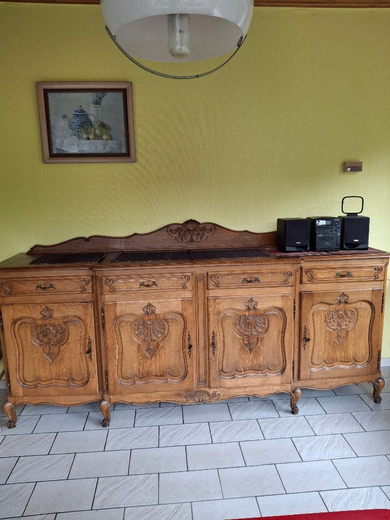 Vintage dressoir, 200 cm ou plus, Avec tablette(s), Vintage, Enlèvement