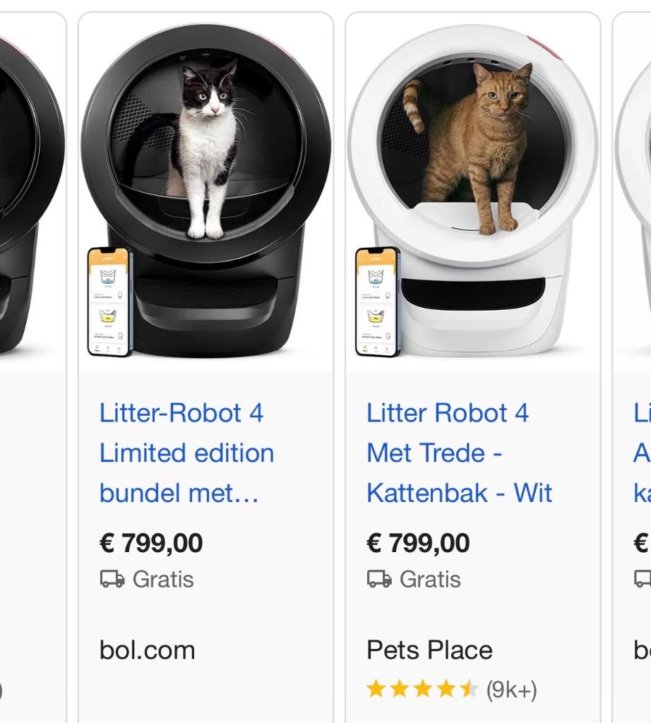 Litter-Robot 4 - Automatische kattenbak, Dieren en Toebehoren, Kattenbakken, Ophalen, Zelfreinigend, Zo goed als nieuw