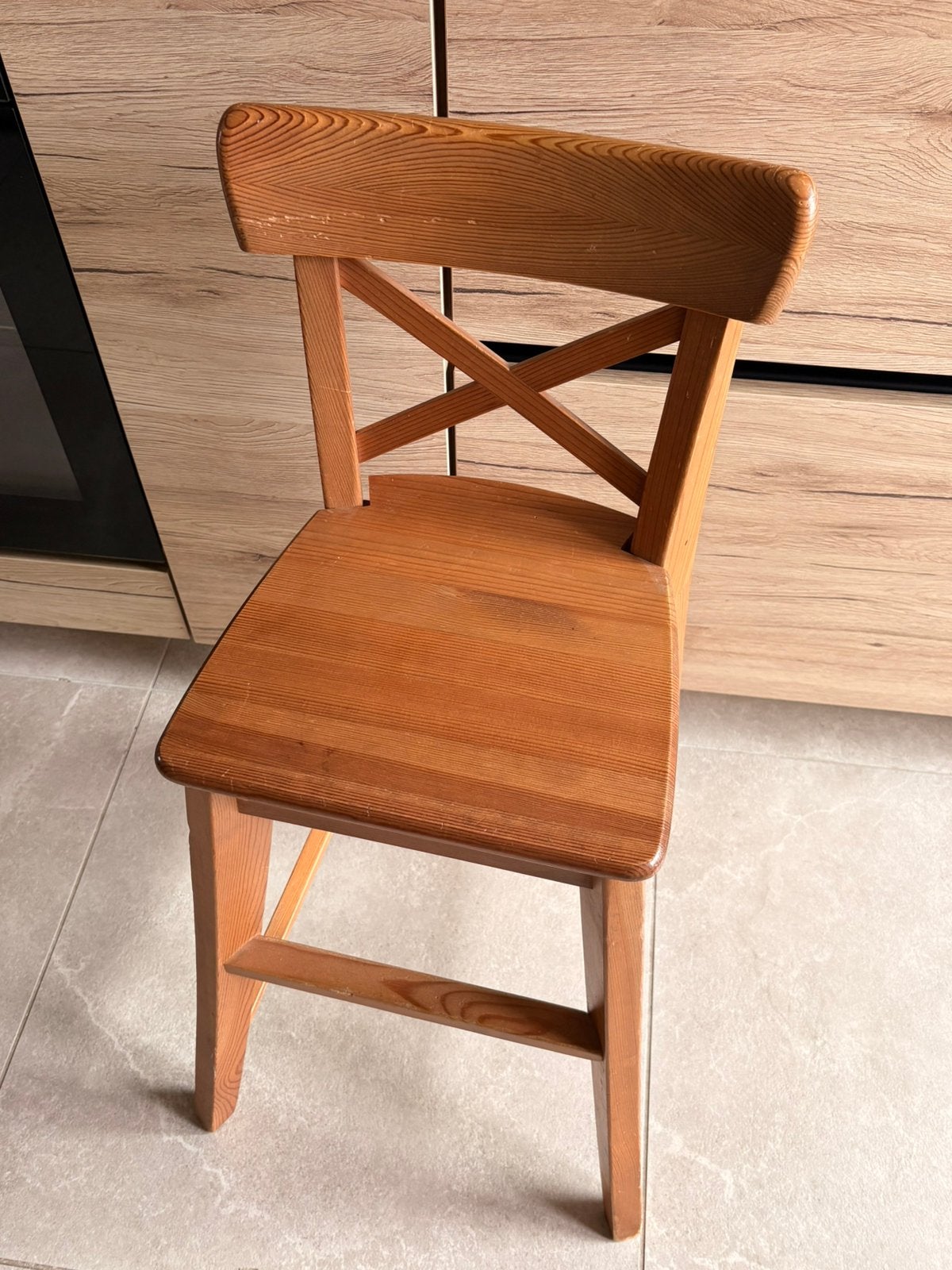 Chaise enfant IKEA, Maison & Meubles, Chaises, Brun, Enlèvement, Utilisé, Bois
