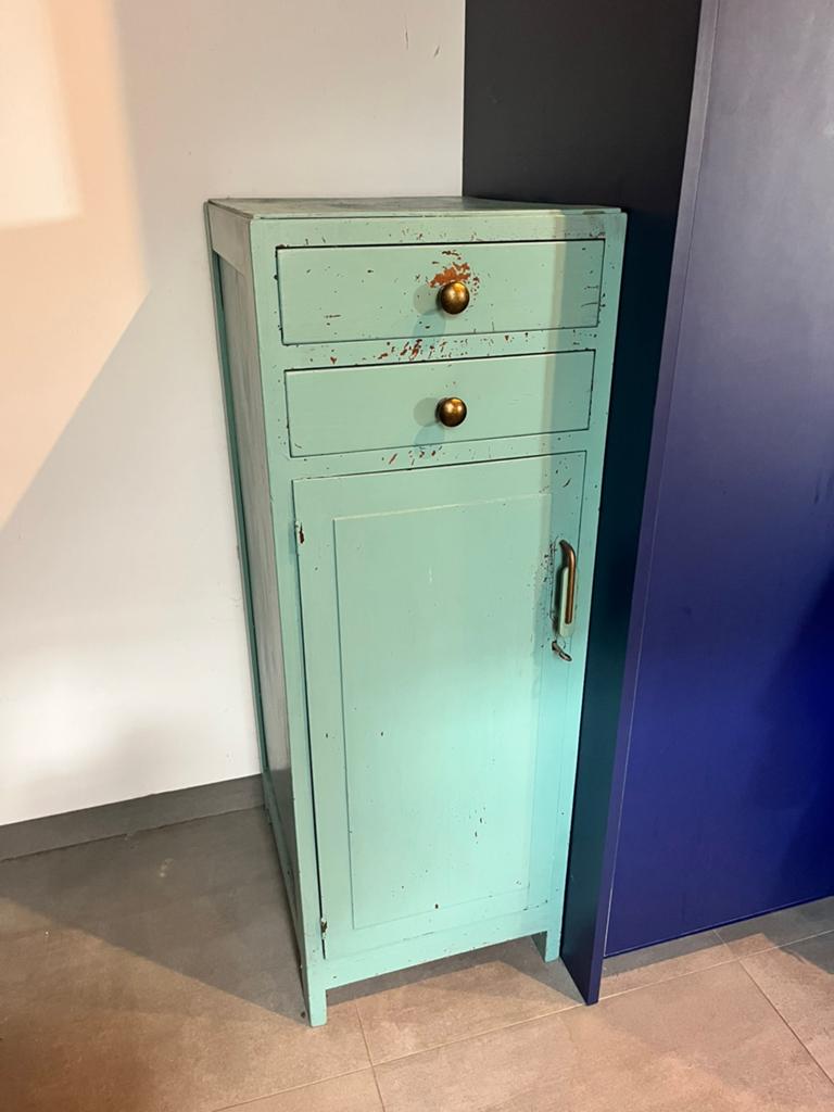 Vintage kastje met 2 lades en groot schap met plank, Ophalen, Gebruikt, Vintage