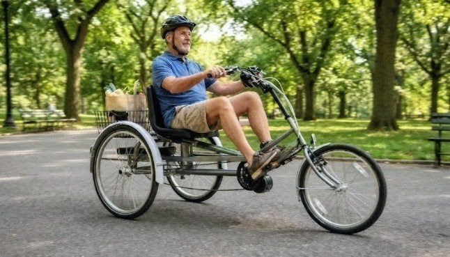tricycle électrique Tri-Bike 36v 250w, Fietsen en Brommers, Ophalen, Zo goed als nieuw, Trommelrem, Tri-bike