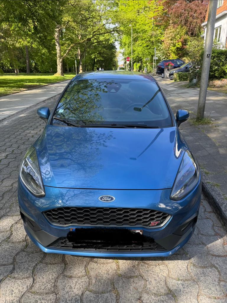 Ford fiesta ST 2020, Auto's, Voorwielaandrijving, Zwart, Blauw, Alcantara