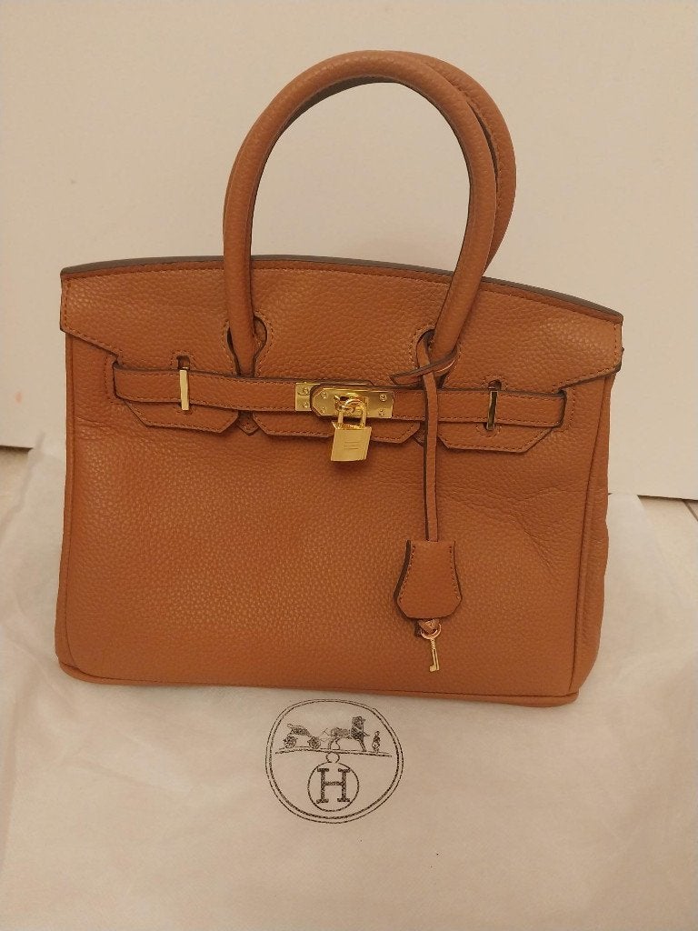 Birkin sac cogniac, Enlèvement, Utilisé, Brun, Sac à main