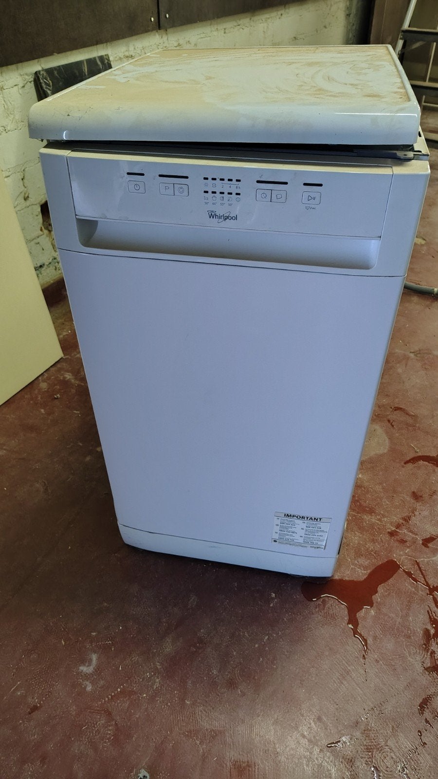 Whirlpool vaatwas, Elektronische apparatuur, Ophalen, Gebruikt, Minder dan 45 cm, Energieklasse A of zuiniger