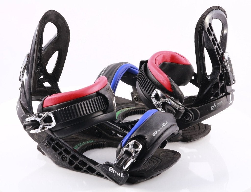 Fixations de snowboard M ; L ; ELAN ACCELERATOR, noir/rouge, Sports & Fitness, Envoi, Utilisé, Fixations