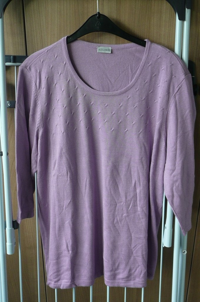 Licht gebreid truitje lila Goldner Schnitt (a120), Kleding | Dames, Overige kleuren, Ophalen of Verzenden, Zo goed als nieuw, Trui of Vest