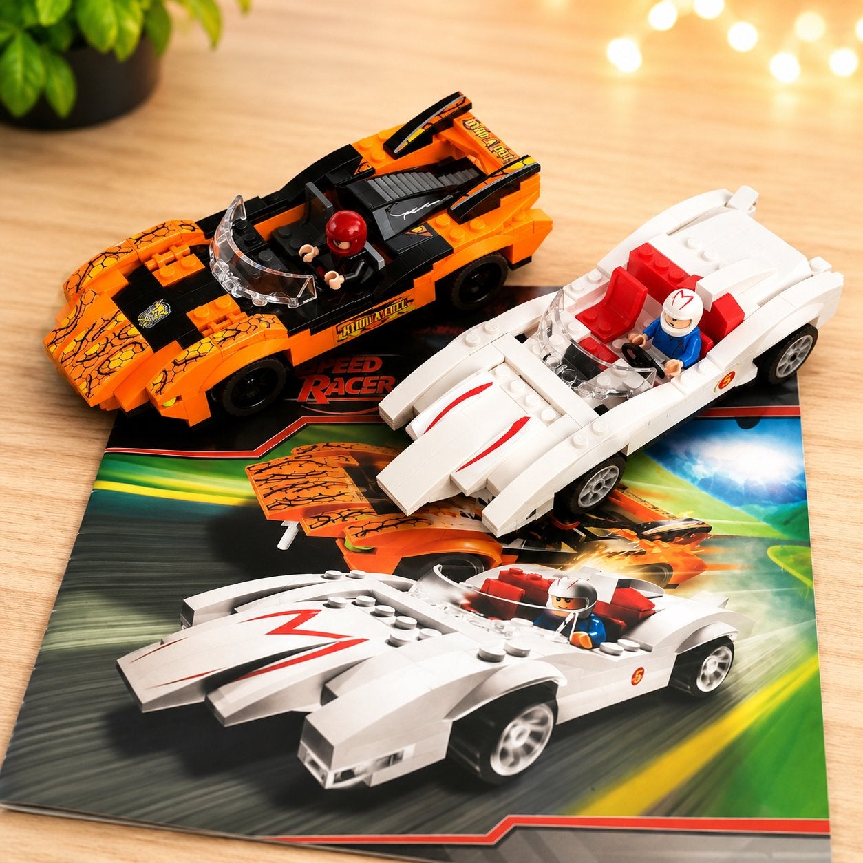 Lego racers 8158 speed racer and snake oiler, Ophalen, Gebruikt, Lego, Racers
