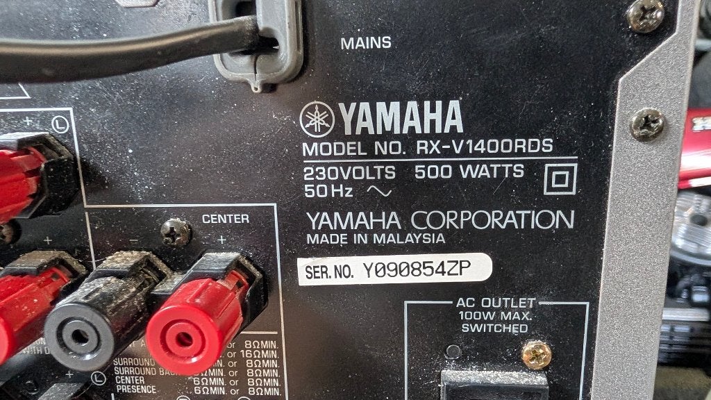 Yamaha RX-V1400RDS AV Receiver met afstandsbediening, Audio, Tv en Foto, Versterkers en Ontvangers, Gebruikt, Yamaha, Ophalen of Verzenden