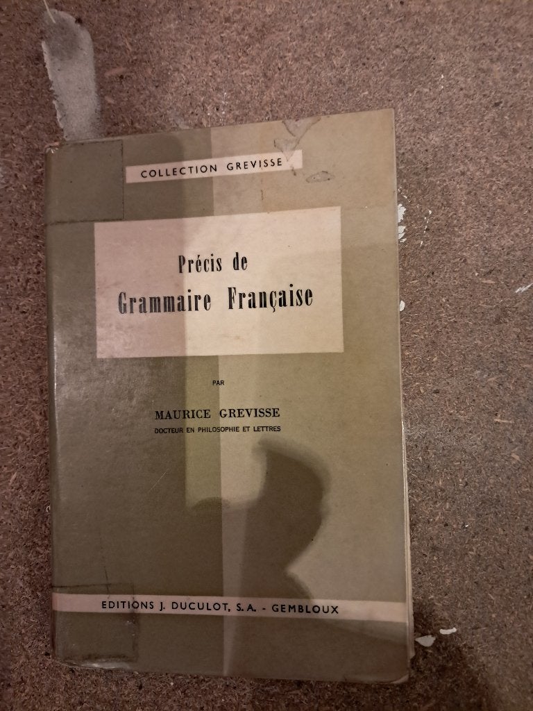 Précis de grammaire française : 1957 Grevisse Maurice., Livres, Enlèvement, Utilisé, Français