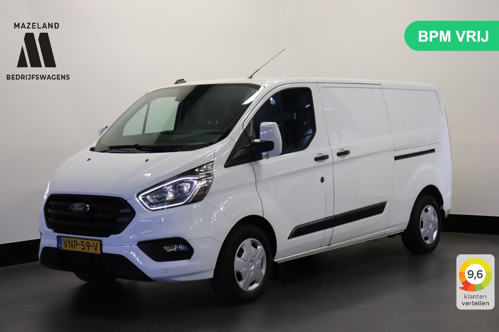 Ford Transit Custom 2.0 TDCI Automaat 2x Schuifdeur L2 EURO, Parkeersensor, Wit, Bedrijf, Ford