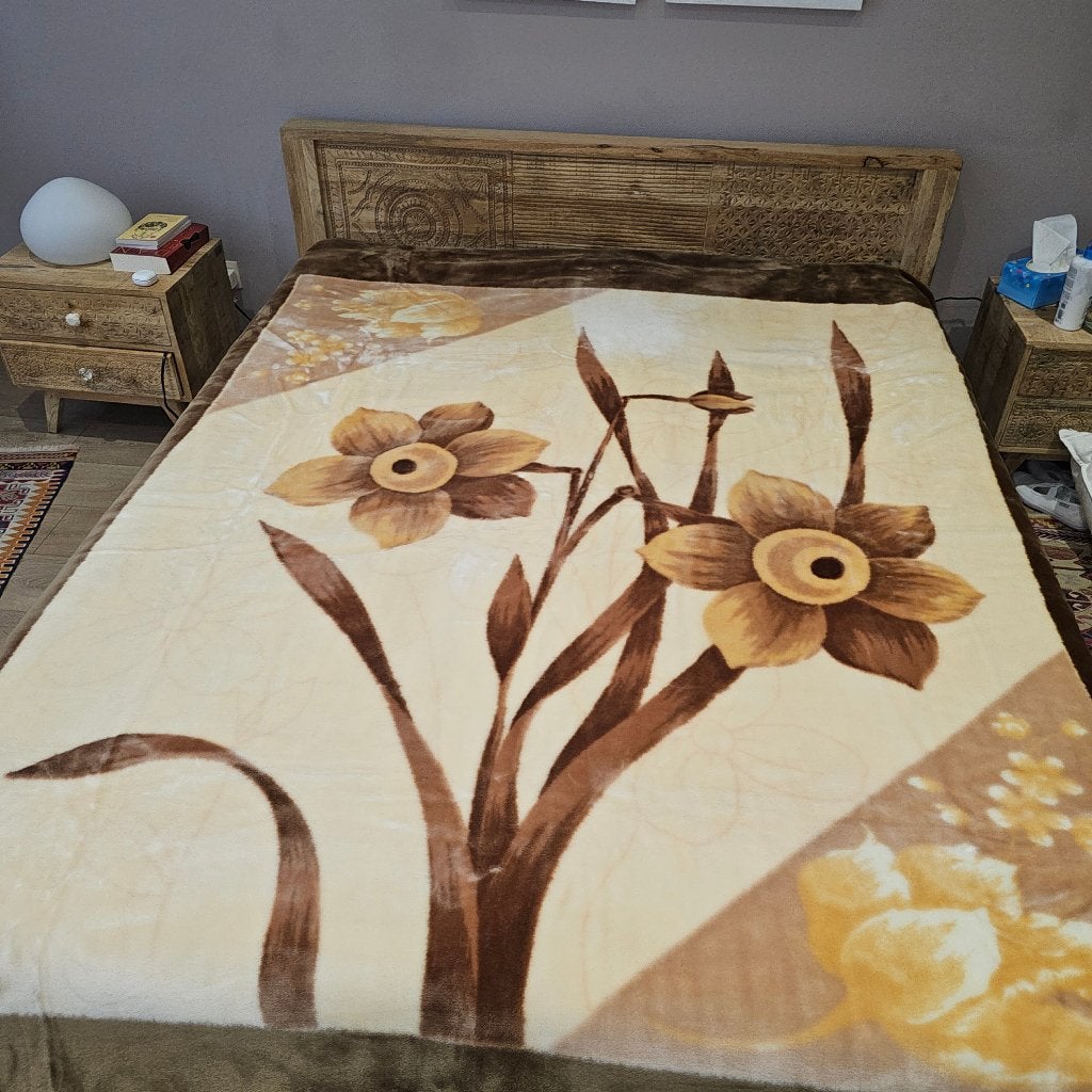 Epaisse couverture neuve 200 x 240 - Qualité supérieure, Enlèvement ou Envoi, Neuf, Beige, Couverture