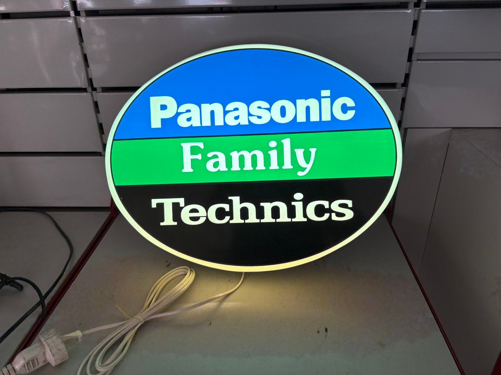Zeldzaam vintage lichtbord van Panasonic Family Technics, Verzamelen, Ophalen, Zo goed als nieuw