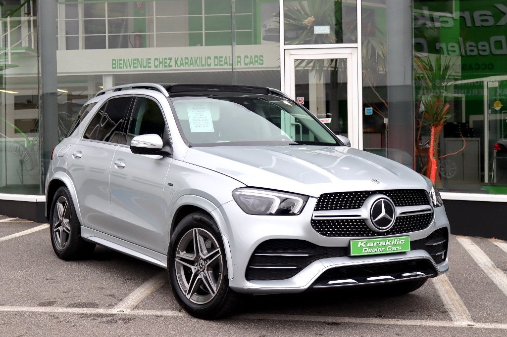 MERCEDES GLE350de 4-MATIC PHEV HYBRID PACK AMG PANO TVAC, Autos, Cuir, Argent ou Gris, Achat, Euro 6