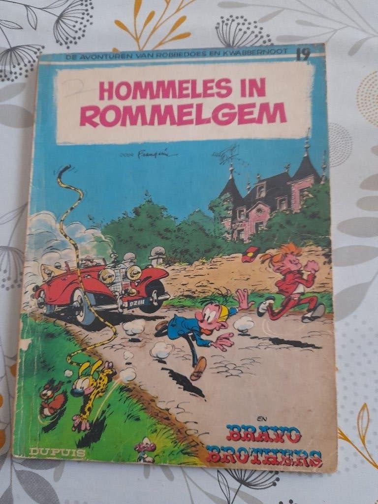 Robbedoes nr 19 "Hommeles in Rommelgem"eerste druk 1969, Livres, BD, Utilisé, Enlèvement ou Envoi