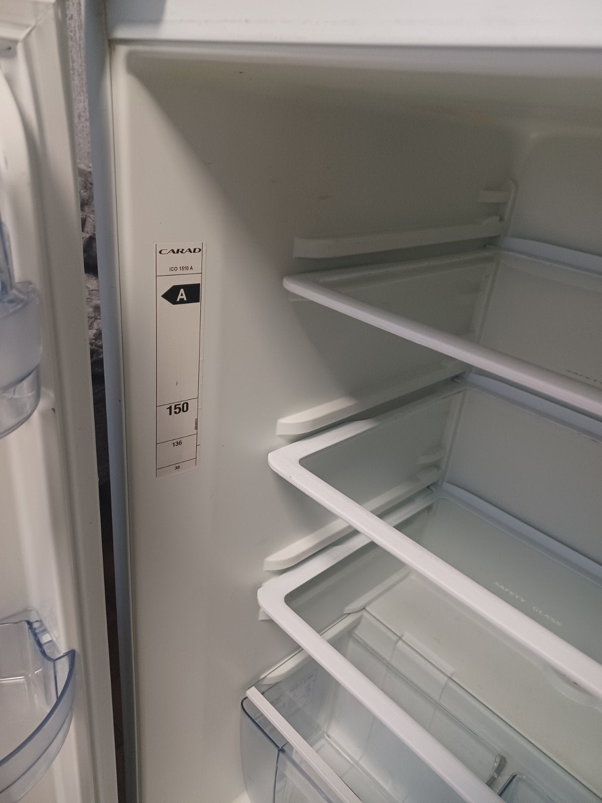 Inbouw frigo, 100 tot 150 liter, 45 tot 60 cm, Ophalen, 85 tot 120 cm