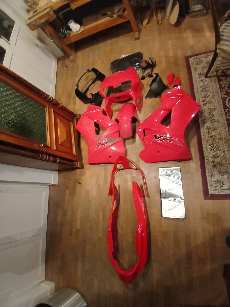 Honda VFR800 fi 2001 volledige fairings set BESCHADIGD, Ophalen, Gebruikt
