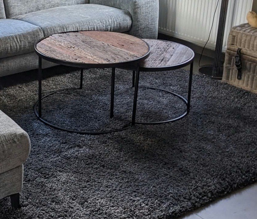 Prachtige set salontafels in industriële stijl, Huis en Inrichting, Ophalen
