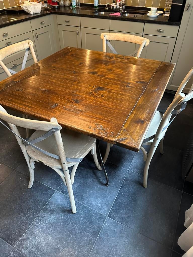 Tafel met 4 stoelen, Huis en Inrichting, Ophalen, Zo goed als nieuw