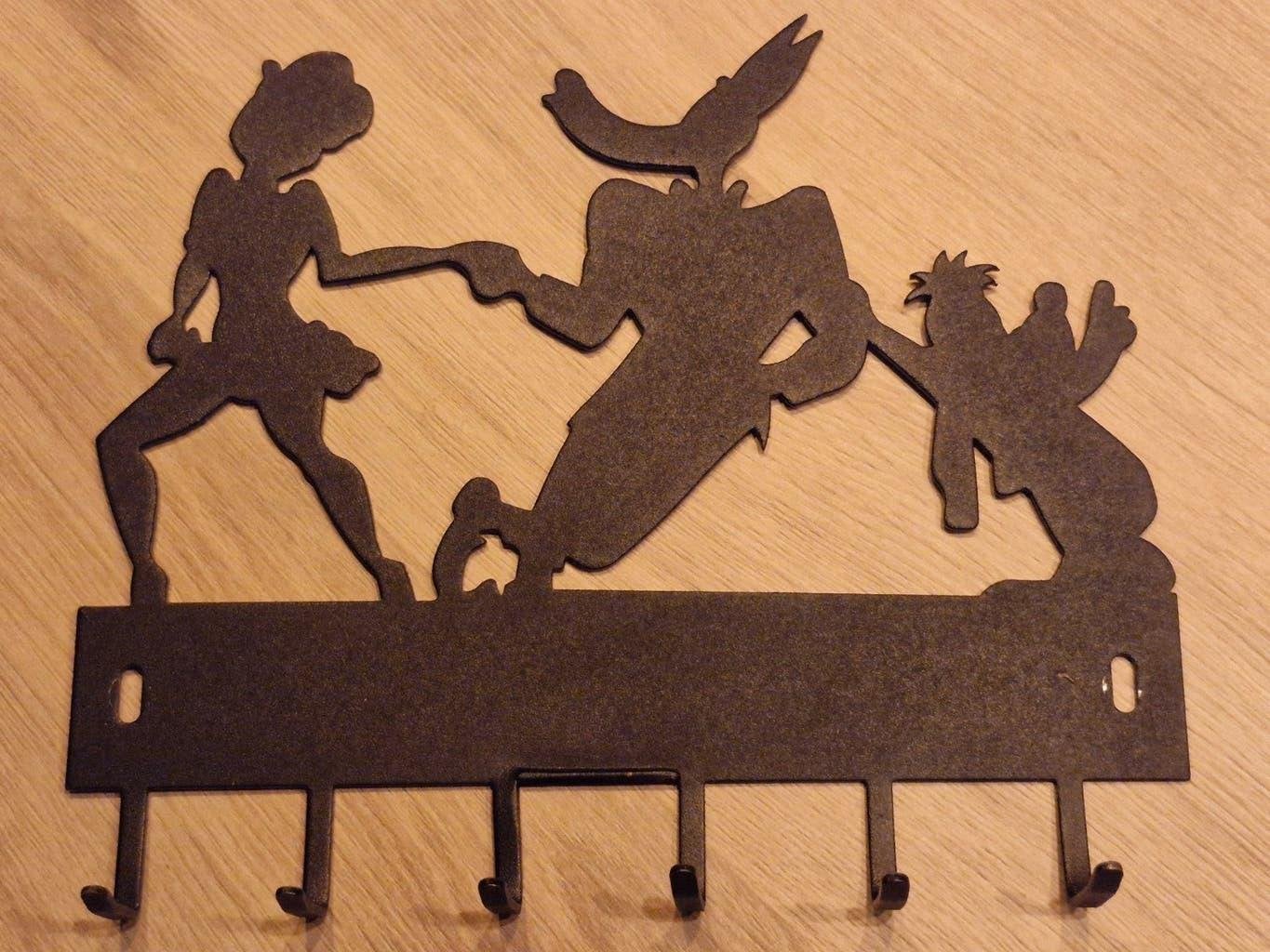 sleutelhouder Tex Avery , metaal poederlak. 19x17 cm, Enlèvement ou Envoi, Comme neuf, Autres types
