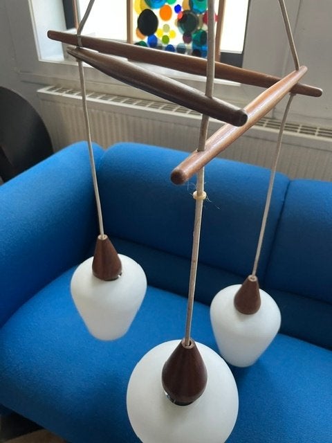 Scandinavische hanglamp met vintage design, Ophalen, Hout