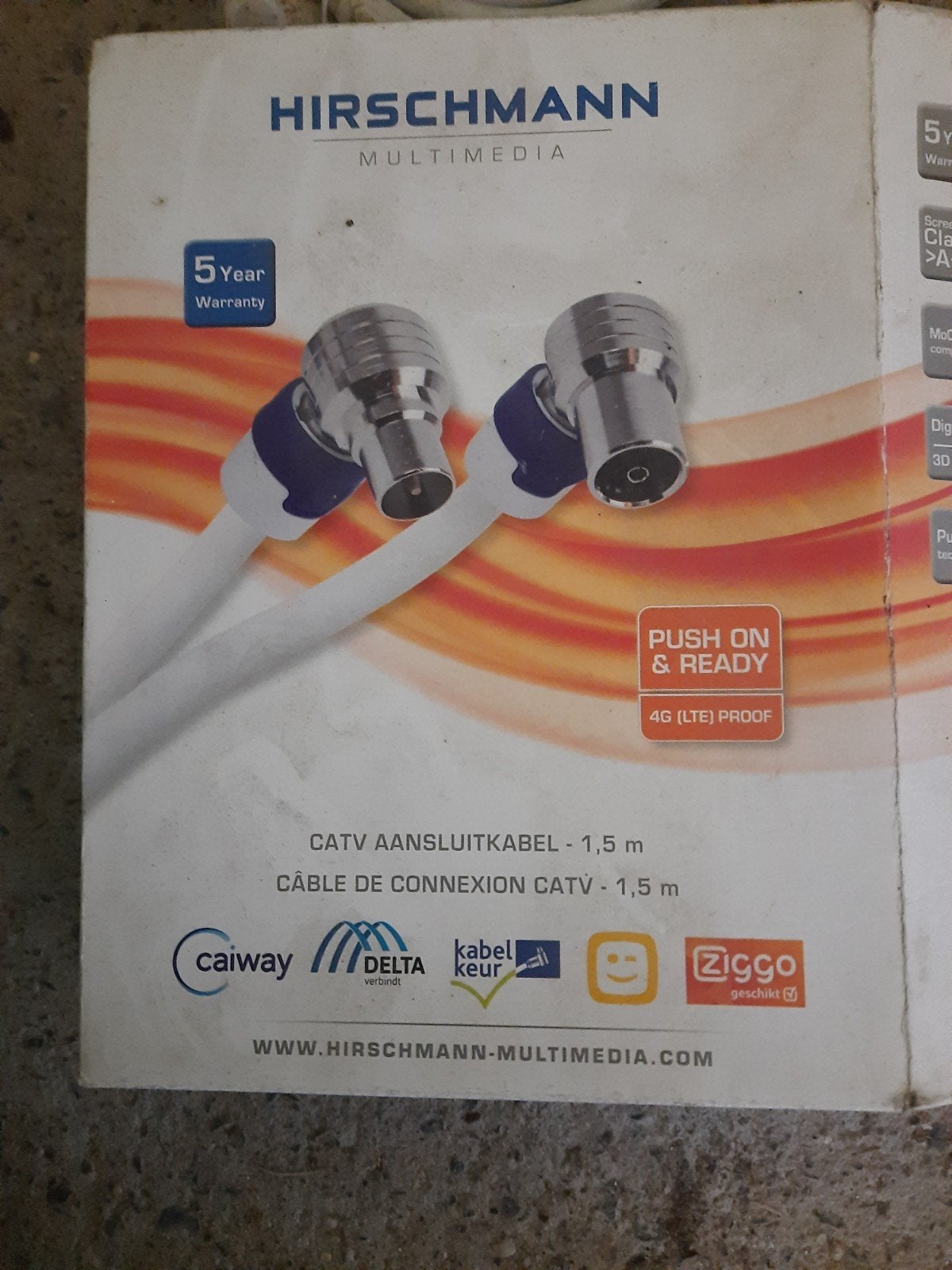 nouveaux câbles coaxiaux pour la connexion TV, Enlèvement ou Envoi, Neuf, 2 à 5 mètres, Câble coaxial