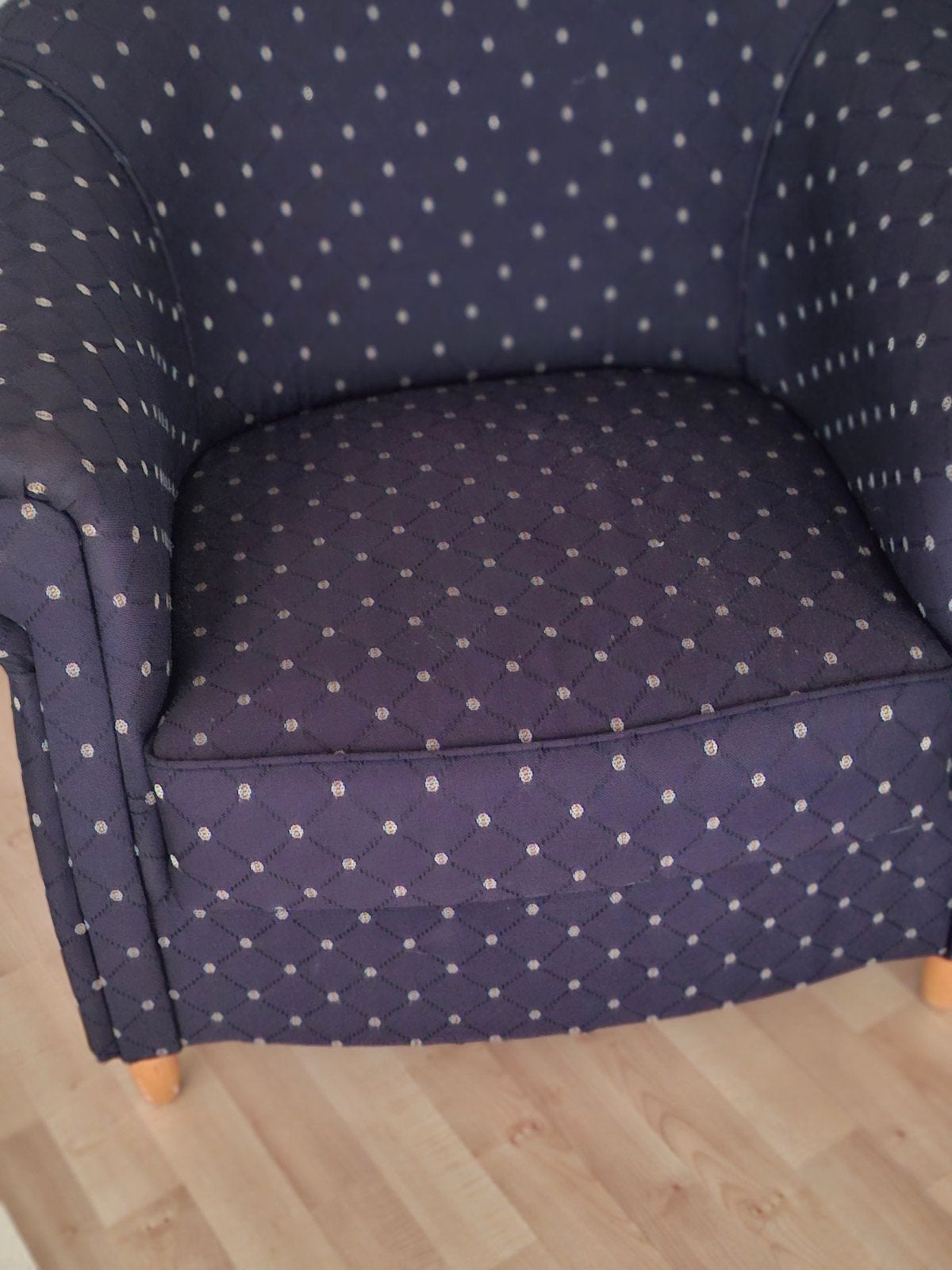 2 comfortabele kuipstoeltjes - Blauw met stippen, Maison & Meubles, Enlèvement