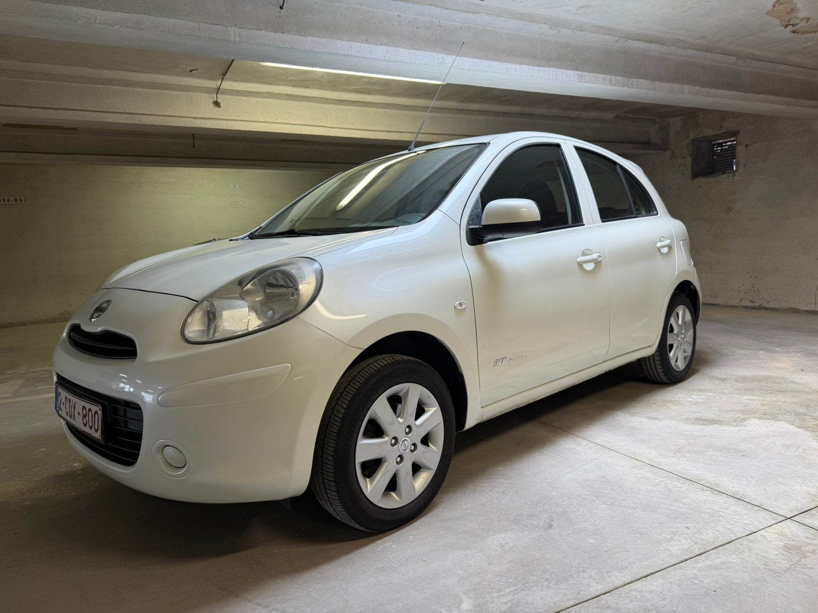 Nissan Micra 1.2 Benzine 2013 Euro5 Airco Bluetooth…., Voorwielaandrijving, Euro 5, Stof, Zwart