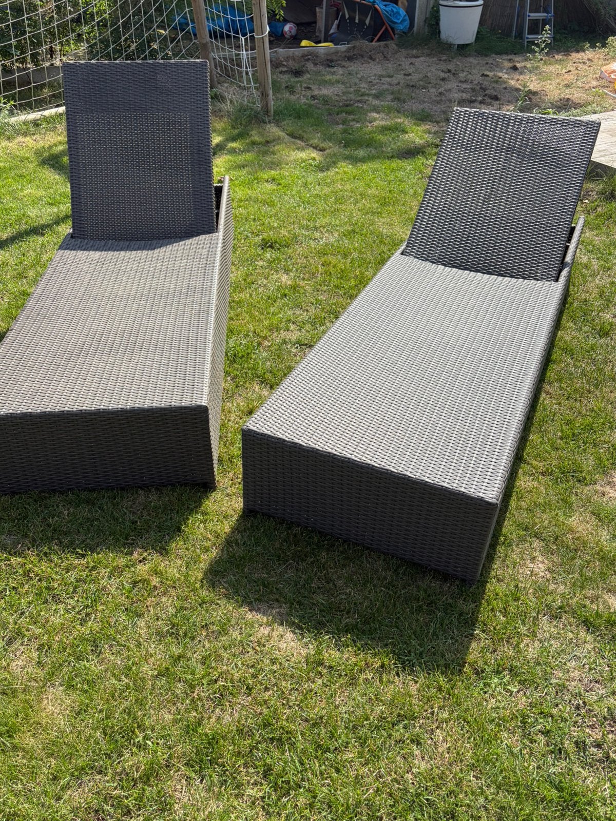 Wicker verstelbare ligbedden, Tuin en Terras, Ophalen, Zo goed als nieuw, Wicker