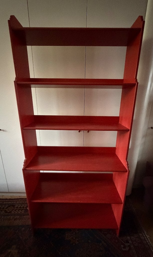 Étagère bois rouge 197 cms, Maison & Meubles, Bois, Enlèvement, Utilisé, Étagère