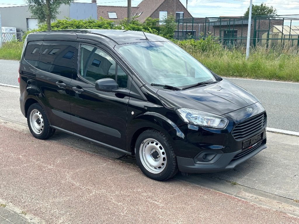 FORD TRANSIT COURRIER BTW AFTREKBAAR 80000Km 08/2020, Achat, Entreprise, Boîte manuelle, Noir