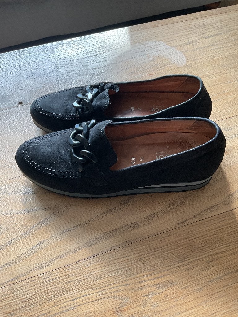 GABOR, prachtige damesschoenen moccasins, suede, zwart, 39, Vêtements | Femmes, Chaussures, Enlèvement ou Envoi, Gabor, Comme neuf