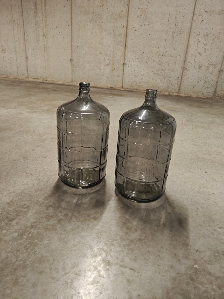 2 sierflessen in glas, Ophalen, Overige kleuren, Met patroon/structuur, Glas