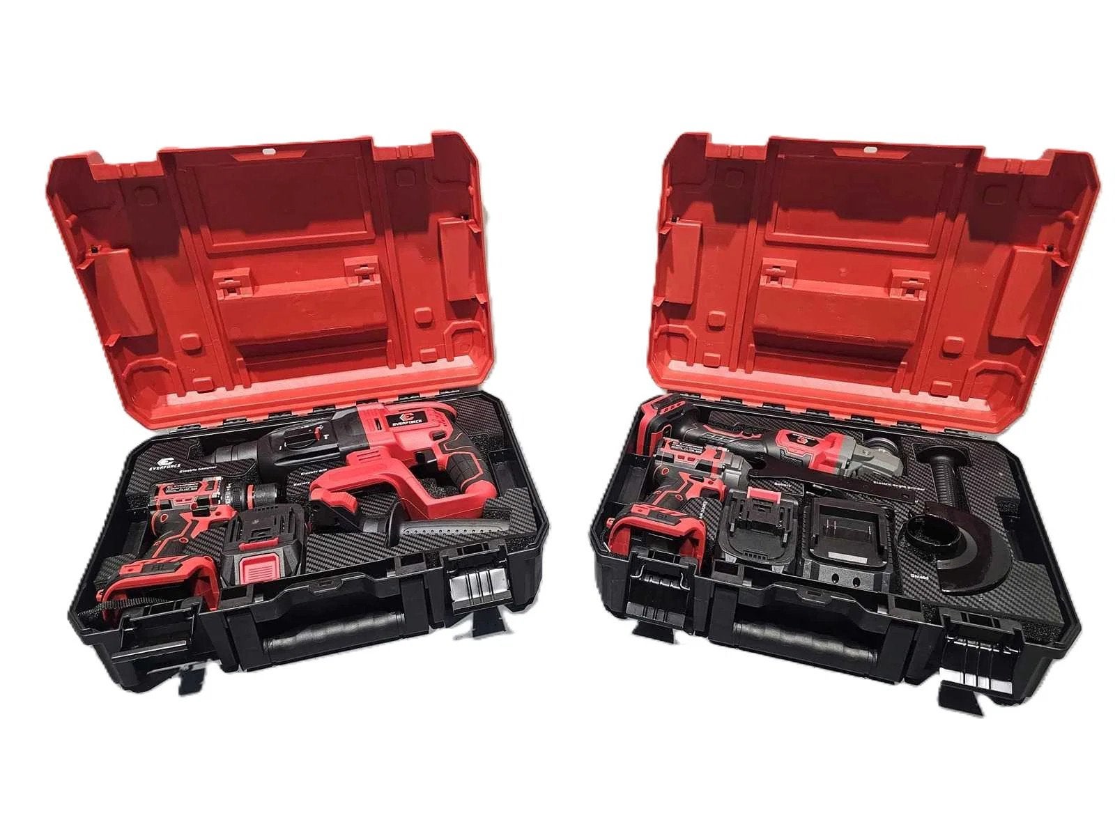 EVERFORCE 4-Delig Lithium accugereedschap incl 2 accu's en a, Neuf